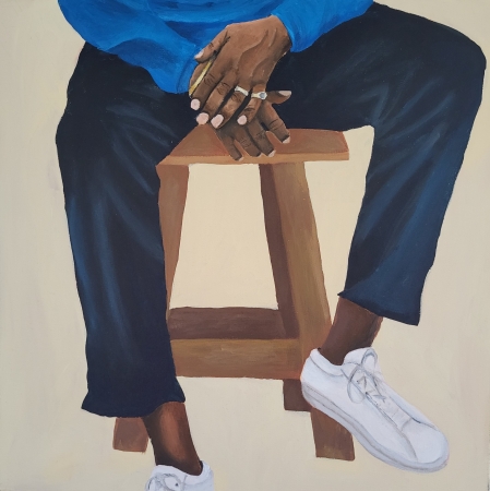 Man on Stool by artist Brooke Perry